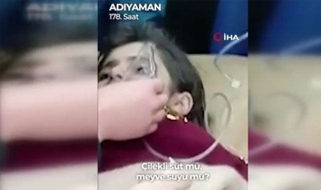 6 yaşındaki Hivay, çilekli süt ve poğaça istedi