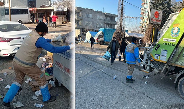 Haliliye Belediyesinden komşu ile temizlik desteği