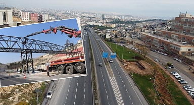 Okullar bölgesinde üst geçit yapımı devam ediyor!