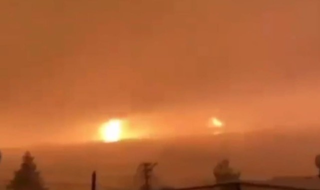 Deprem sırasında Adıyaman’da gölden alevler yükseldi