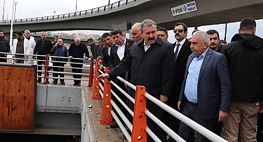 Destici, Şanlıurfa’da sel bölgesini inceledi