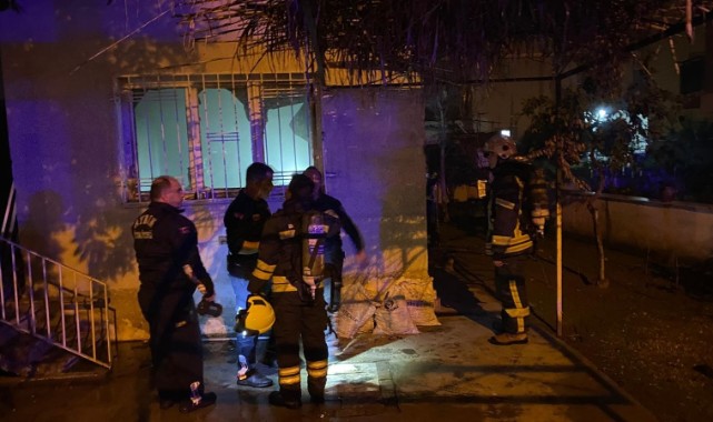 Ev yangını panike neden oldu