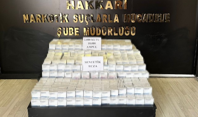 10 bin ampul sentetik ecza ele geçirildi