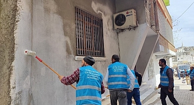 Eyyübiye'de cadde ve sokaklar boyanıyor!