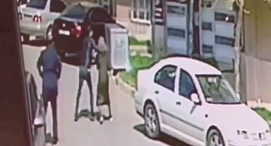 Kadının kayınbiraderini vurduğu anlar kamerada