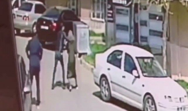 Kadının kayınbiraderini vurduğu anlar kamerada