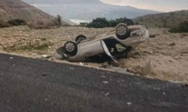 Kontrolden çıkan otomobil takla attı: 1 ölü, 3 yaralı