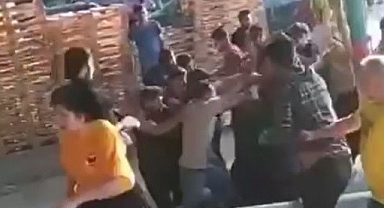 İşçilerden sopalı, taşlı ve sandıklı kavga