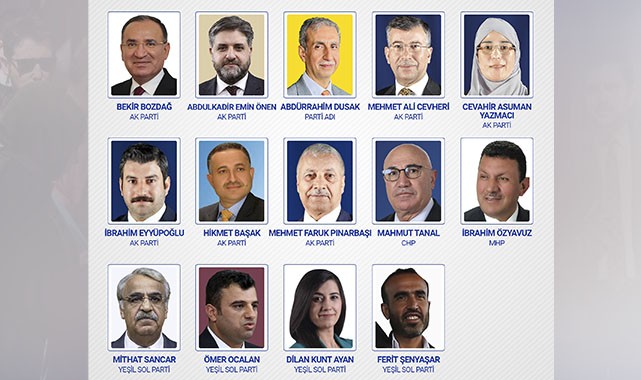 Şanlıurfa'dan meclise gidecek milletvekilleri belli oldu