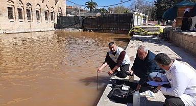 Uzman kişiler rengi değişen Balıklıgöl'ü inceledi