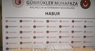 Habur Sınır Kapısı’nda bin 250 paket kaçak sigara ele geçirildi