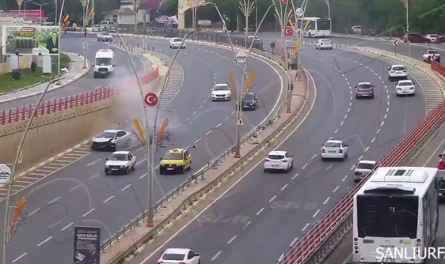 Şanlıurfa'da ki ilginç kazalar kameralara böyle yansıdı