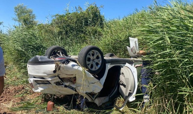 Adıyaman'da otomobil takla attı: 1 ölü, 2 yaralı