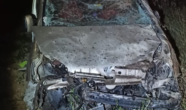 Hafif ticari araç şarampole yuvarlandı: 1 yaralı