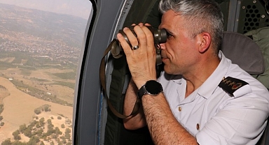 Jandarmadan helikopter destekli trafik denetimi