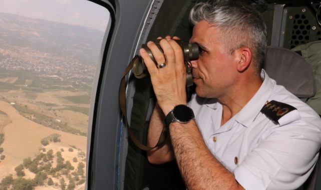Jandarmadan helikopter destekli trafik denetimi