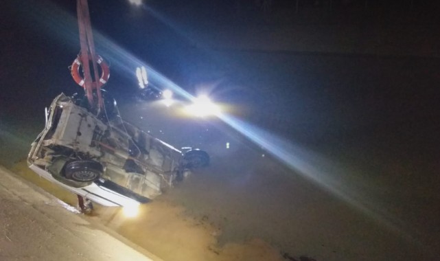 Sulama kanalına düşen araçtaki sürücünün cesedine ulaşıldı