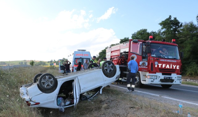 Tır ile otomobil çarpıştı: 3’ü çocuk 5 yaralı
