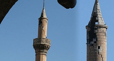 Depremde hasar gören Dergah ve Rızvaniye camilerinin minareleri onarıldı