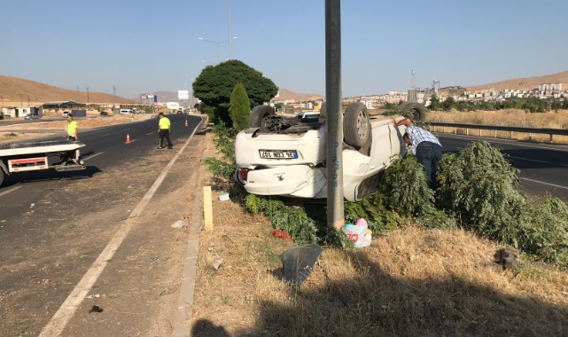 Elazığ’da otomobil takla attı! 4 yaralı