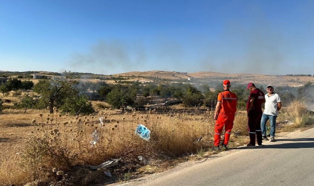 Gaziantep'te örtü yangınını itfaiye ve vatandaşlar söndürdü