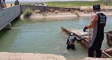 Sulama kanalına giren genç, akıntıya kapıldı