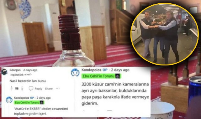 Camide alkol alan kişi yakayı ele verdi