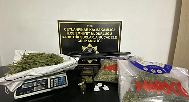 Ceylanpınar'da 1 kilo 550 gram esrar ele geçirildi