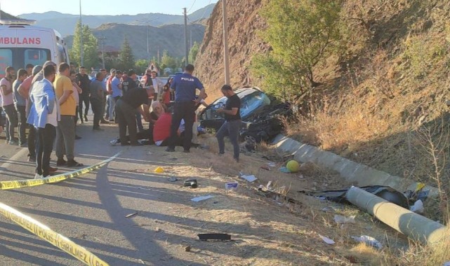 Çorum'da düğün dönüşü feci kaza: 1 ölü, 3 yaralı