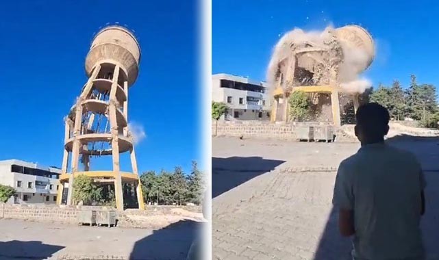 Şanlıurfa'da 55 yıllık su kulesi yıkıldı!