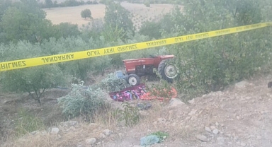 Traktör bahçeye devrildi: 2 ölü, 1 yaralı
