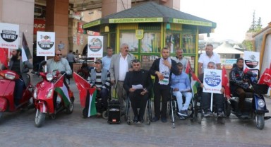 Şanlıurfa’da engellilerden Filistin’e destek yağmuru