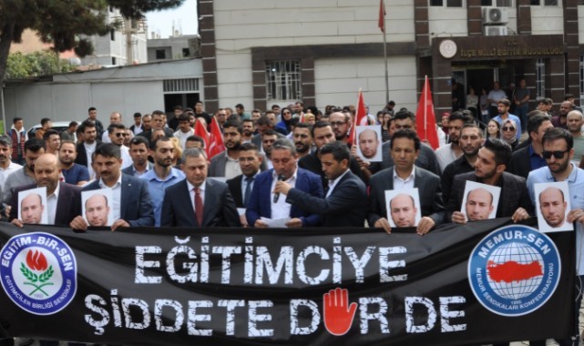 Şanlıurfa’da öğretmenlere yönelik şiddet için yürüyüş