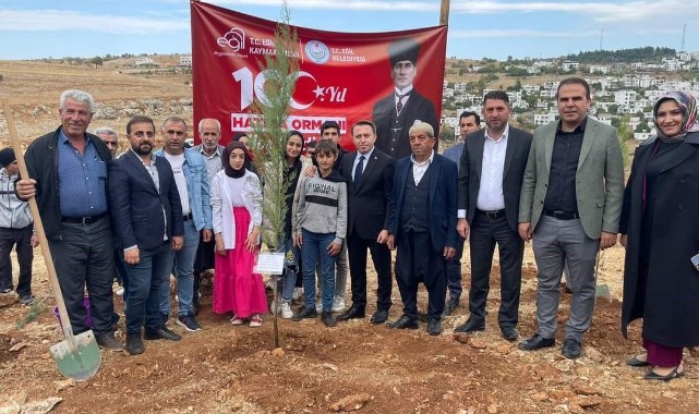 Şehitlerin anısına fidan dikildi
