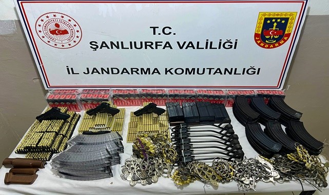 Siverek'te düzenlenen operasyonda çok sayıda mermi ele geçirildi