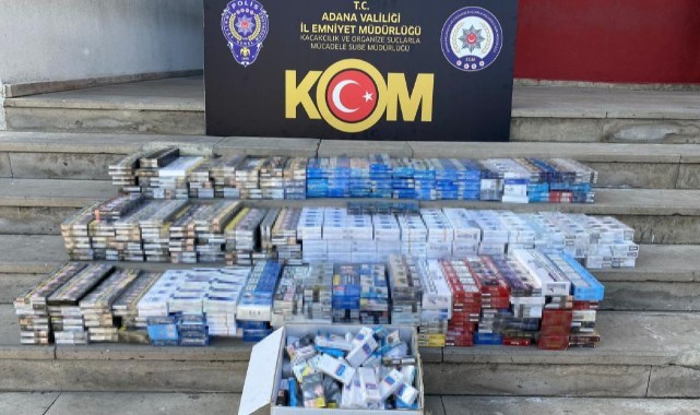 Adana'da milyonlarca kaçak makaron ele geçirildi