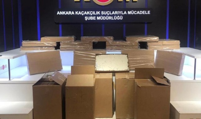 Ankara'da binlerce kaçak sigara ve makaron ele geçirildi