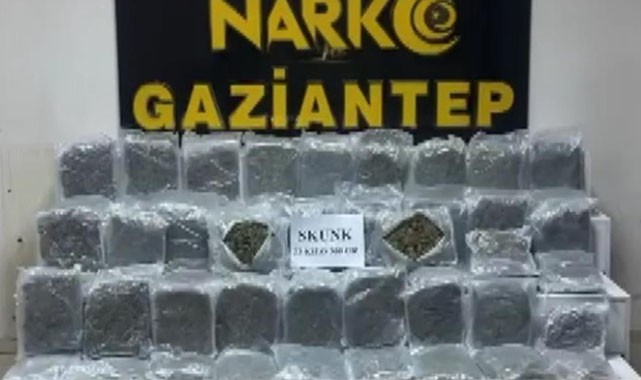 Gaziantep’te kilolarca skunk ele geçirildi: tutuklamalar var