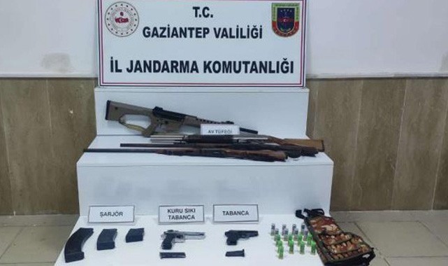 Gaziantep'te tüfek ile fişek ele geçirildi