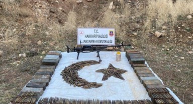 Hakkari'de PKK'ya ait mühimmat ele geçirildi