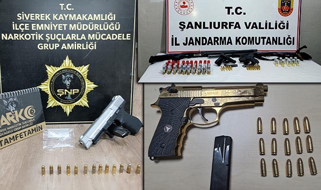 Siverek’te çok sayıda ruhsatsız tabanca ele geçirildi