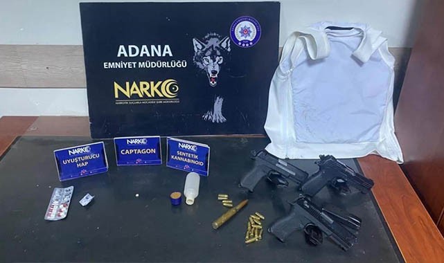 Uyuşturucu operasyonunda mermi ve çelik yelek ele geçirildi