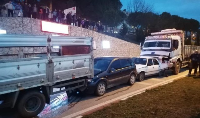 Çan’da zincirleme trafik kazası: 1 yaralı