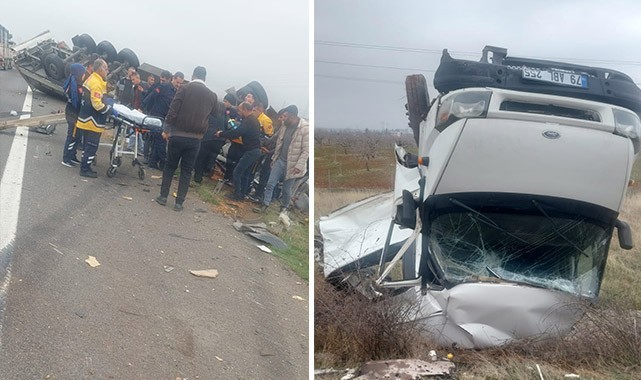 Gaziantep-Şanlıurfa otoyolunda kaza! Yaralı var
