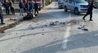 Kamyona çarpan motosiklet sürücüsü hayatını kaybetti