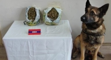Nar kasalarından 2 kilo uyuşturucu çıktı