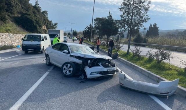 Aydın’da beton direğe çarpan otomobilin sürücüsü yaralandı