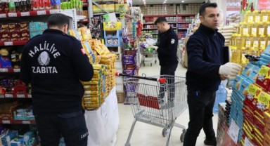 Haliliye'de marketlerde etiket denetimi yapıldı