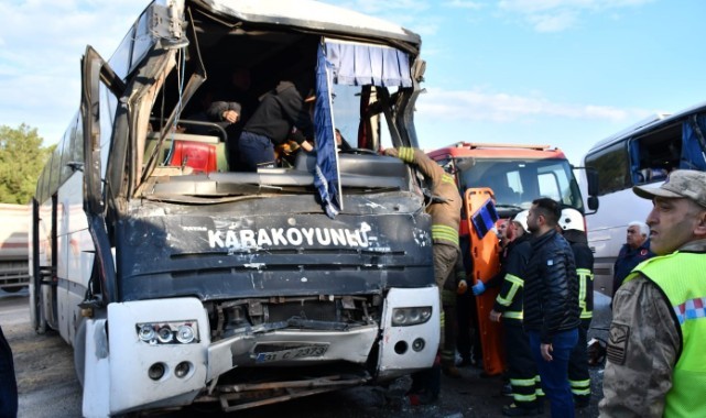 Hatay'da işçi servisleri kaza yaptı! 11 yaralı