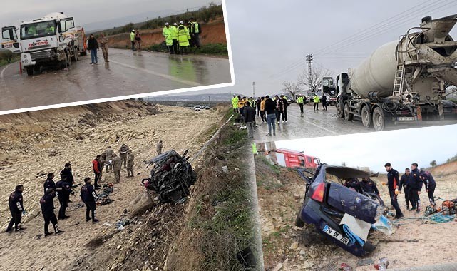 Kilis’te beton mikseri ile otomobil çarpıştı! 2 kişi öldü